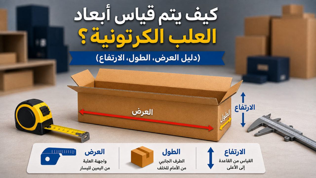 كيفية أخذ مقاسات العلب الكرتونية؟