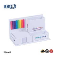  ( PM-47 ) حامل اقلام مع دفتر مكعب ورقي
