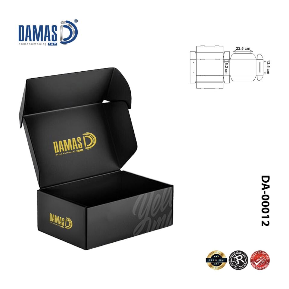 E-Ticaret Kargo Kutuları (Özel Üretim) Tek Yön Baskılı (LAKLI) - 1.000 adet  - 13x23,5x9 cm