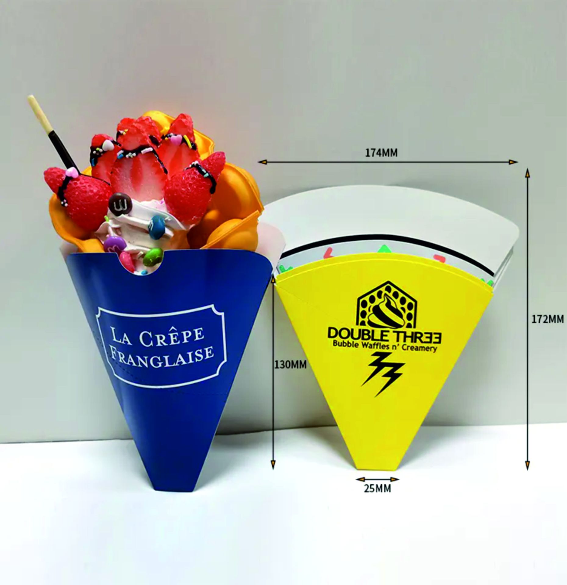 Bubble Waffle Paper Cone (Custom Production)