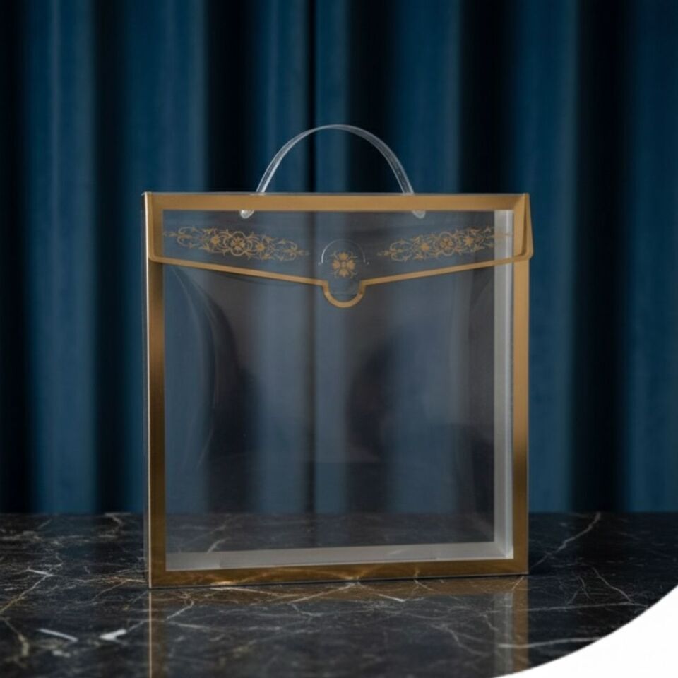 Altın Yaldızlı Asetat Çanta