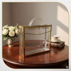 علبة هدايا بي في سي شفافة