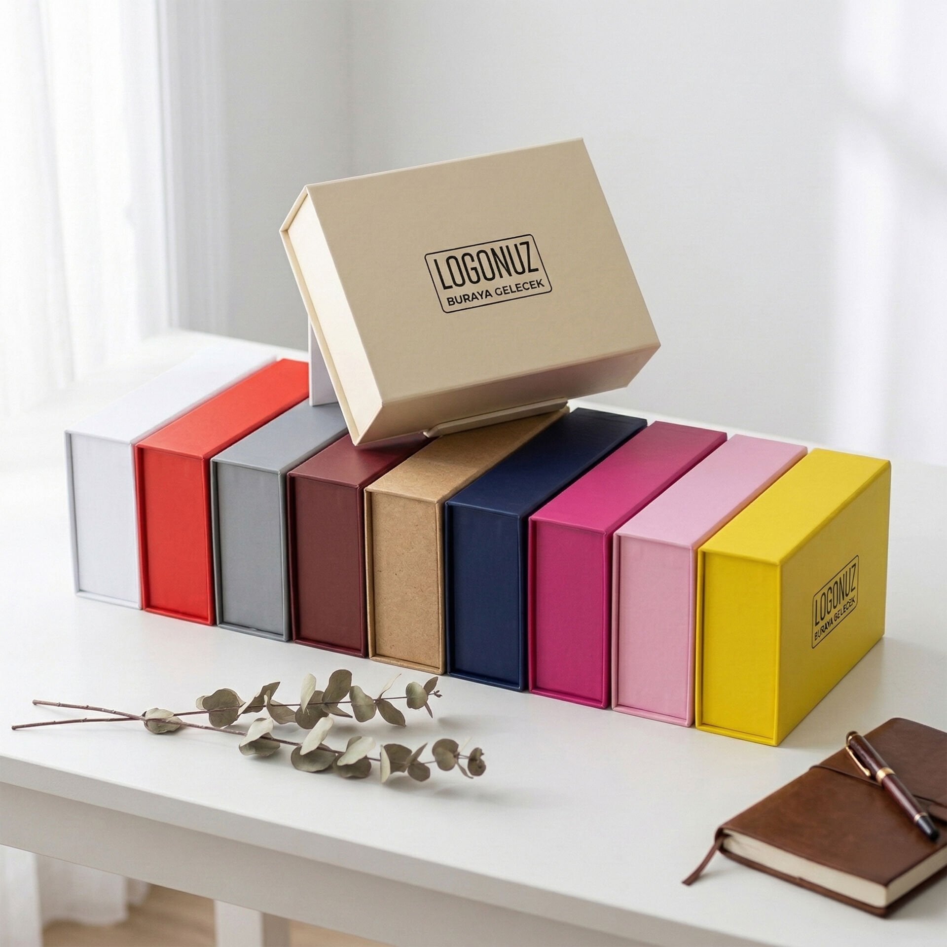 Taslama Mıknatıslı Kutular (Tek Renk)