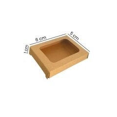 Pencereli Kraft Sabun Kutusu (6x5x1 cm)