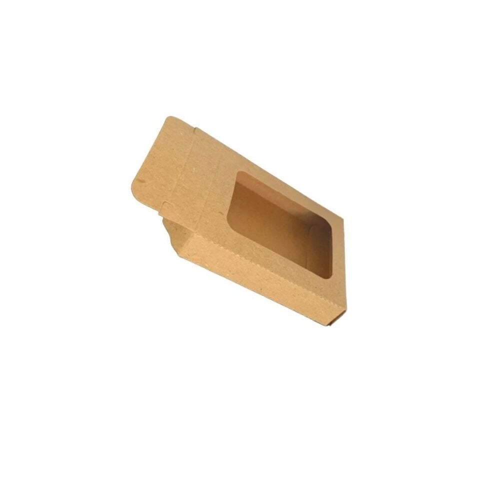 Pencereli Kraft Sabun Kutusu 6x5x1 cm 1.000 adet
