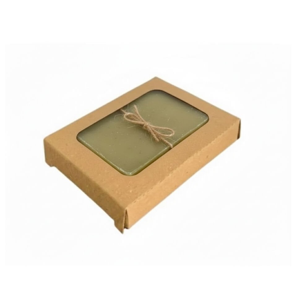 Pencereli Kraft Sabun Kutusu (6x5x1 cm)