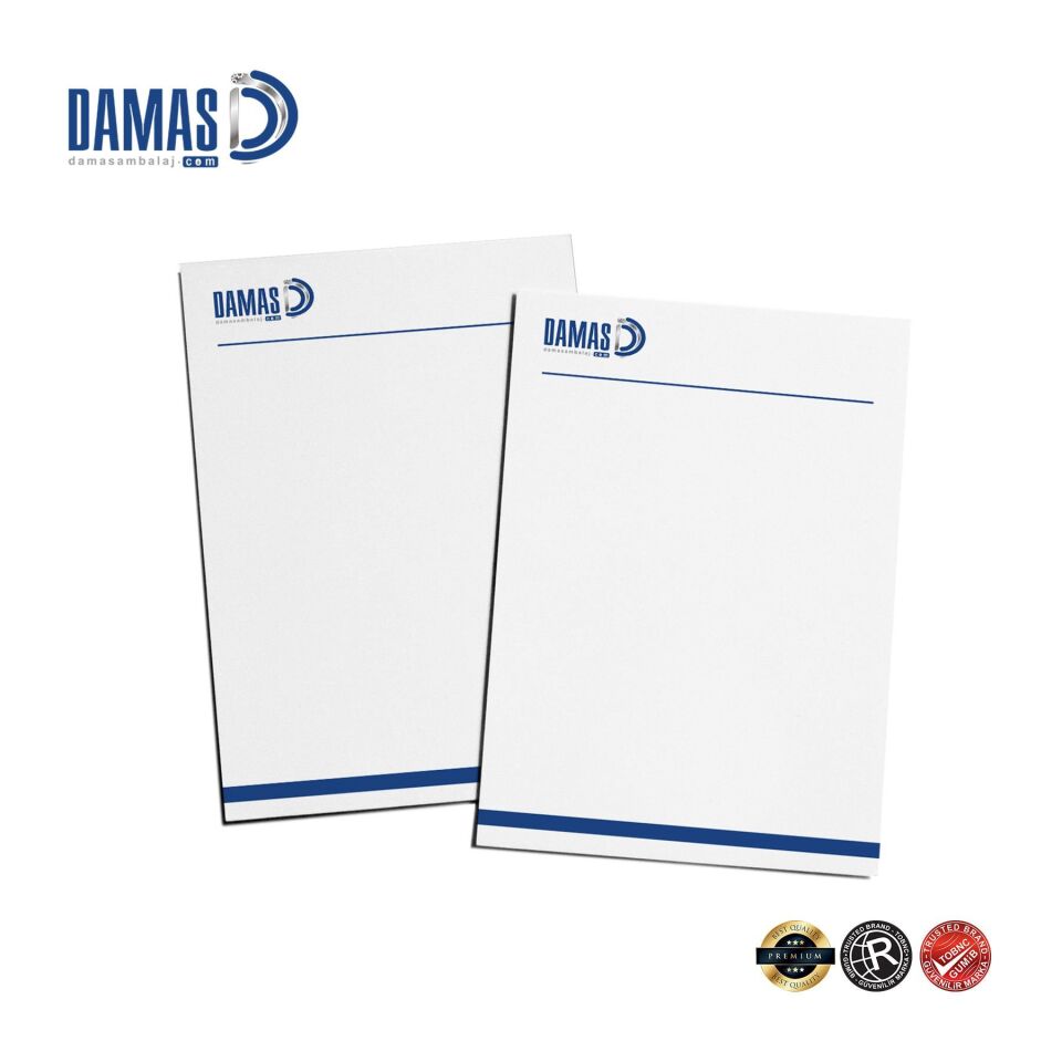 Antetli Kağıt 2 renk baskı  - 10.000 adet - 21x30 cm A4 - 90 gr 1.Hamur