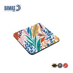 Pvc Baskılı Kauçuk Taban Bardak Altlığı 9x9 cm