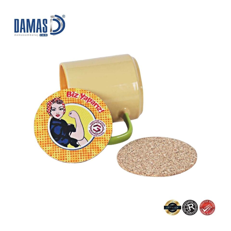 Baskılı Mantar Bardak Altlığı