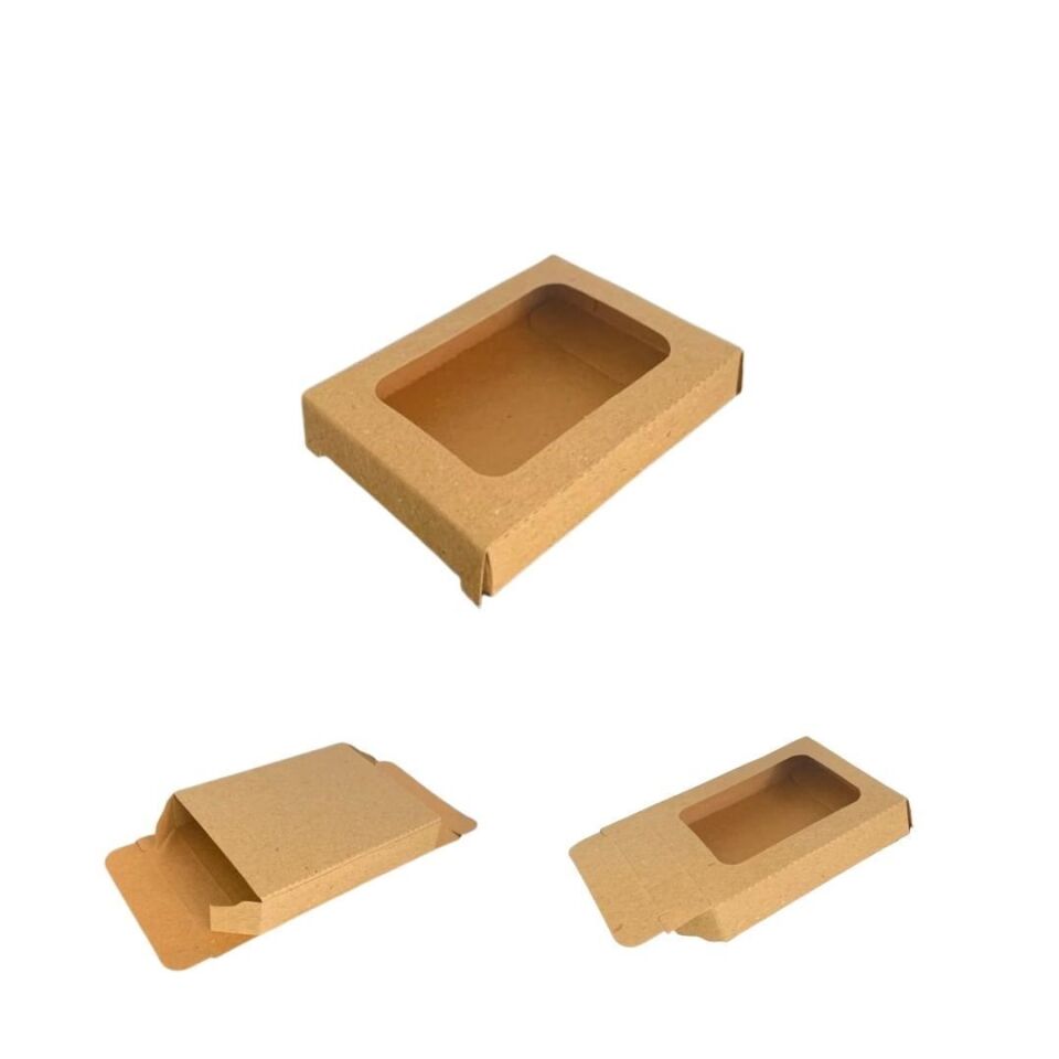 Pencereli Kraft Sabun Kutusu (6x5x1 cm) 500 adet