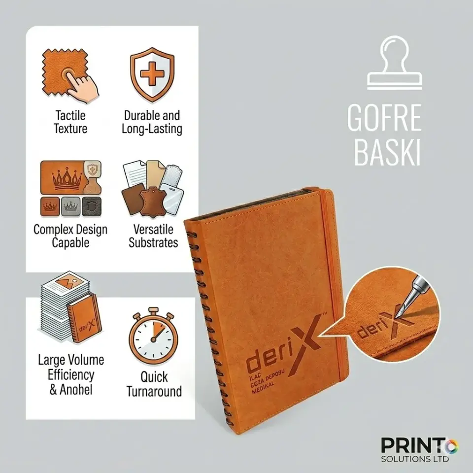 Vefa Tarihsiz Defter Gofre Baskı - 100 adet