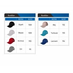 Gelincik Fileli Cotton Şapka (ÖZEL ÜRETİM) Tek Panel Renkli ( DTF ) - 500 adet - 5 x 8 cm Tek Yön Baskı