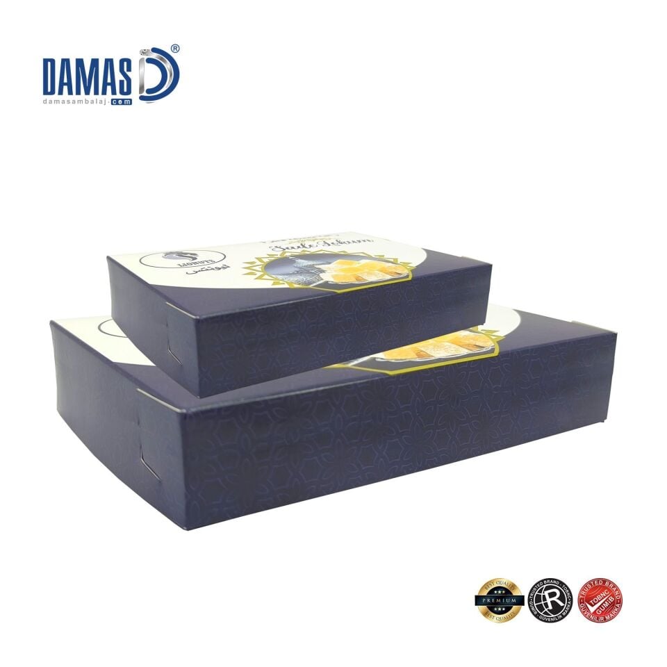 Kurabiye Kutusu 6'lı Kilitli ( Özel Baskı ) 15,5x12x6 cm - 10.000 adet - İç Dış Selefonlu