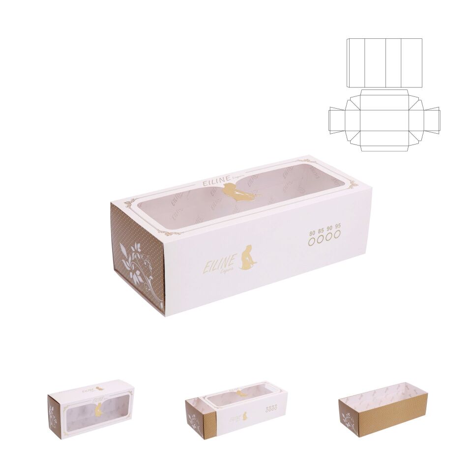 Karton Çekmeceli Kutular ( XL ) 1.000 adet  - 30,5x13x9,5 cm - Mat Selefon + Kabartma Lak
