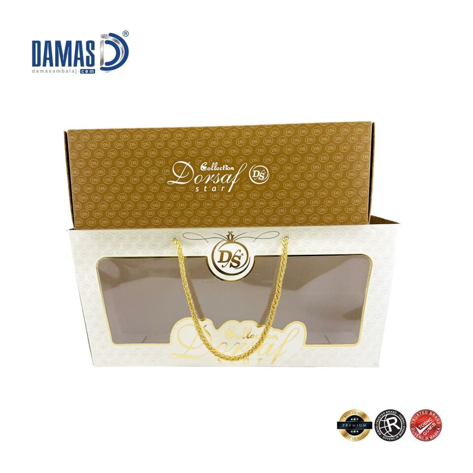 علبة وكيس فاخر بمسكه حبل انيقة 