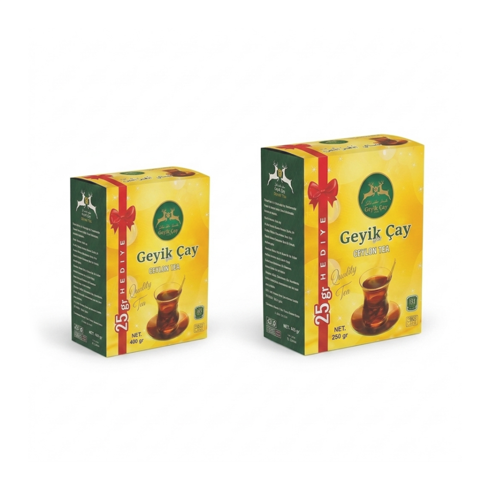 Karton Kutu KK09 Üst Kilitli Katlanır 2.000 adet - 12,4x10,2x6,4 cm - Mat Selefon + Altın Yaldız