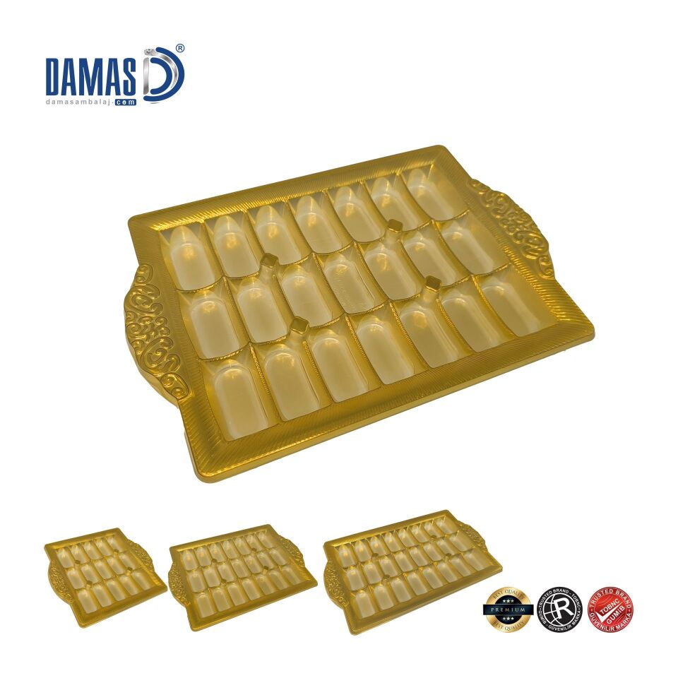 Seperatör Vakum Sunum Tepsisi 20x23,5 cm - 15 li - Yüksek Kapak Şeffaf