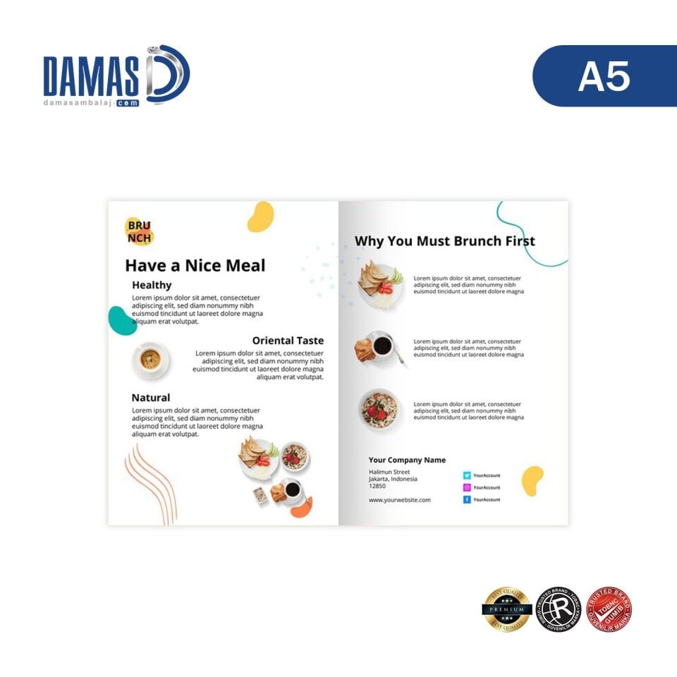 Broşür Çift Yön (Kuşe 200gr Parlak Selefonlu)