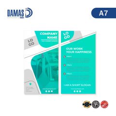 طباعة بروشورات وجهين (ورق كوشيه 200 جم مع تغليف سيلوفان لامع )