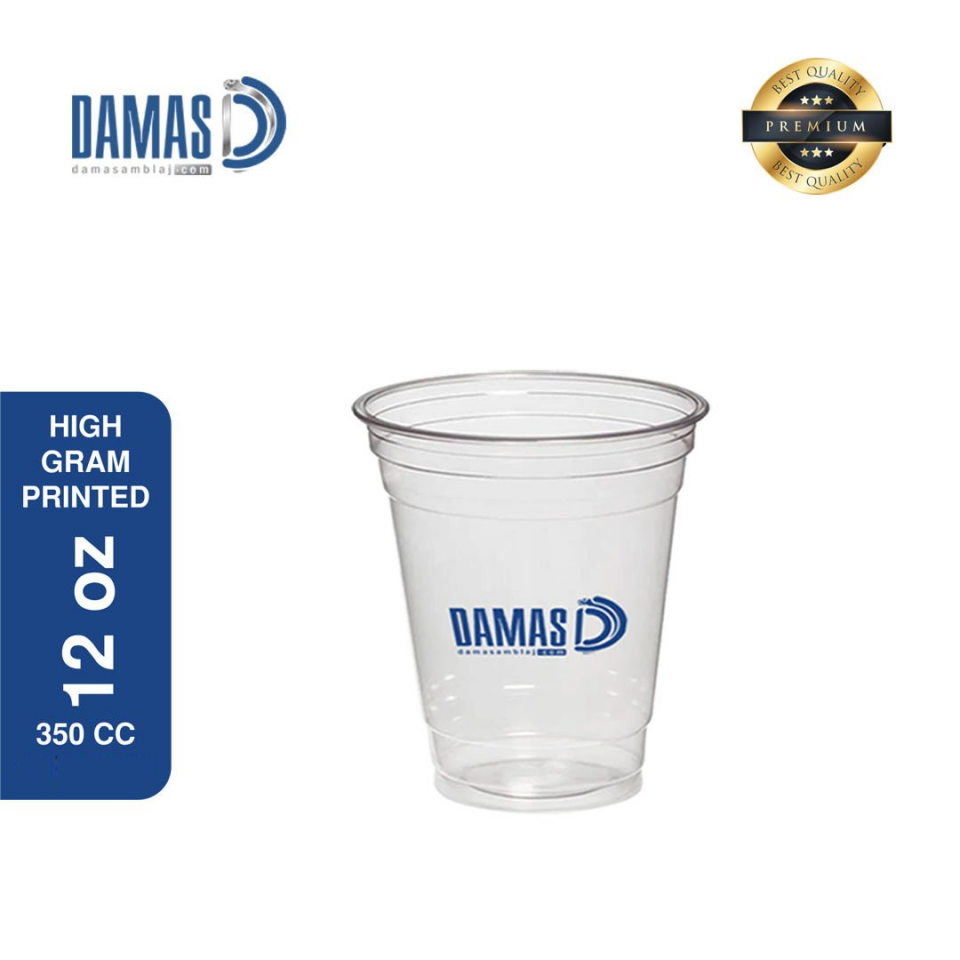 Şeffaf Plastik Bardak PET Baskılı (Kaliteli) 10.000 adet - 8 oz 250 cc 6.5 gr - Tek Renk