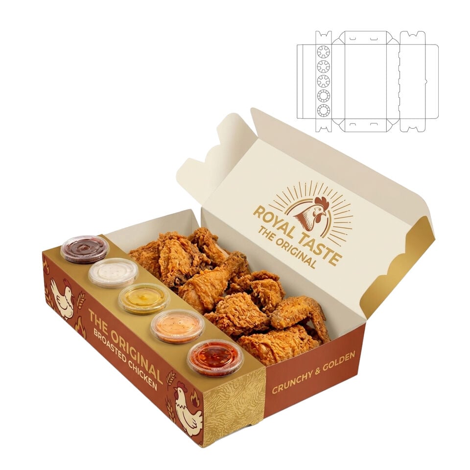 Soslu Menü Yemek Kutuları (Yapıştırmalı)