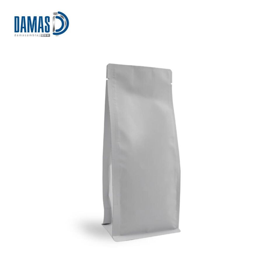 Mat Renkli Metalize Flat Bottom (Baskısız) 12,5x26x8  cm - 500gr - Siyah - 750 adet