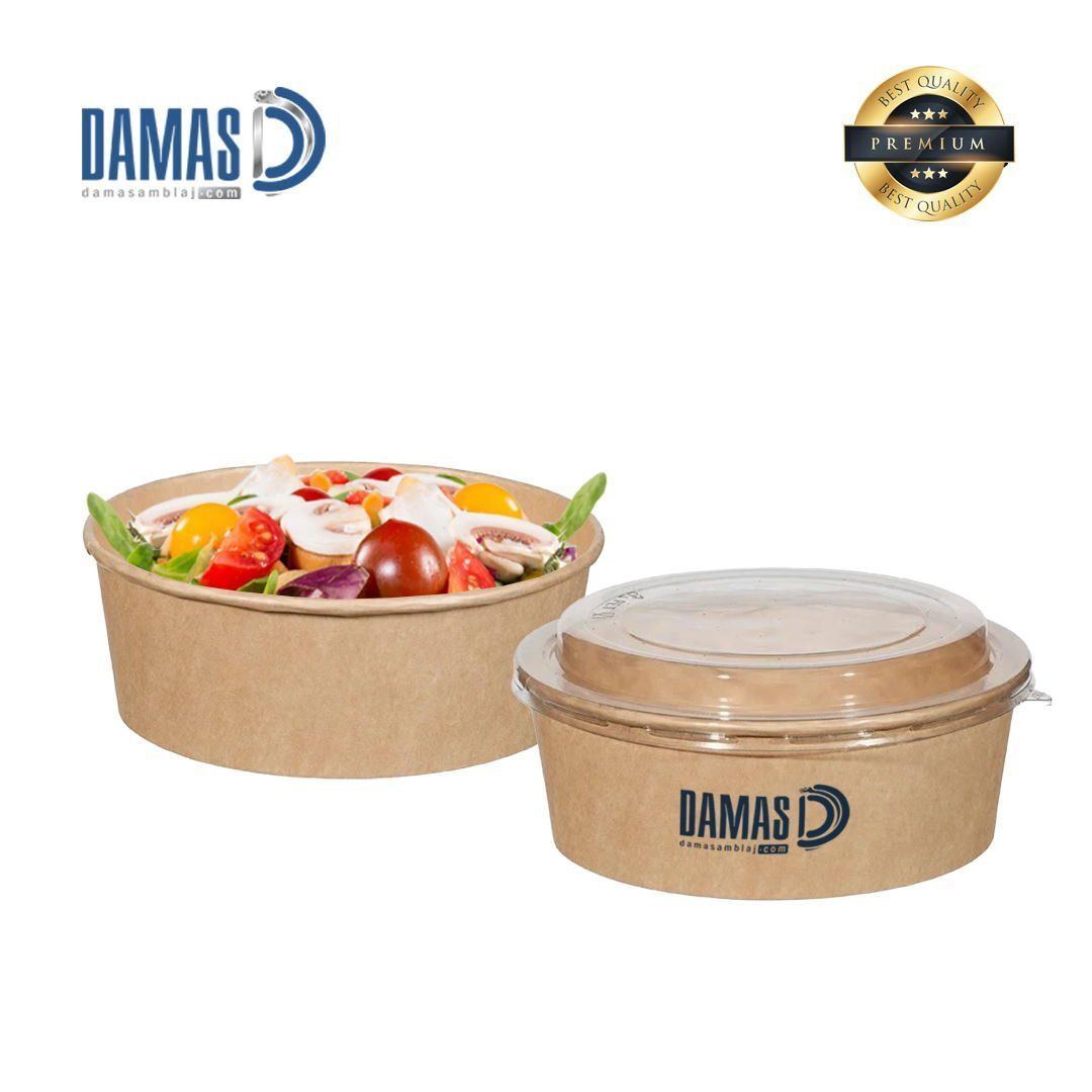 Salata Kasesi Kraft ( Baskılı / Baskısız ) Baskısız - 25.000 adet - 16 OZ - 500 cc  - Yok