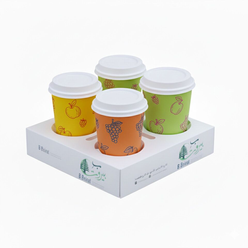 Karton Bardak Taşıyıcı ( Kaliteli ) BTC202503 1.000 adet  - 19,7x11,7x4,4 cm (2'li)