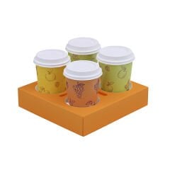 Karton Bardak Taşıyıcı ( Kaliteli ) BTC202503 1.000 adet  - 19,7x11,7x4,4 cm (2'li)
