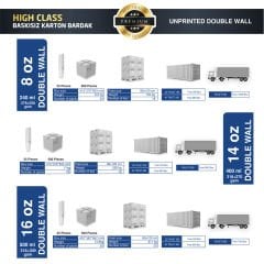 Double Kraft Cup Unprinted 16 oz - Black - 50,000 pieces