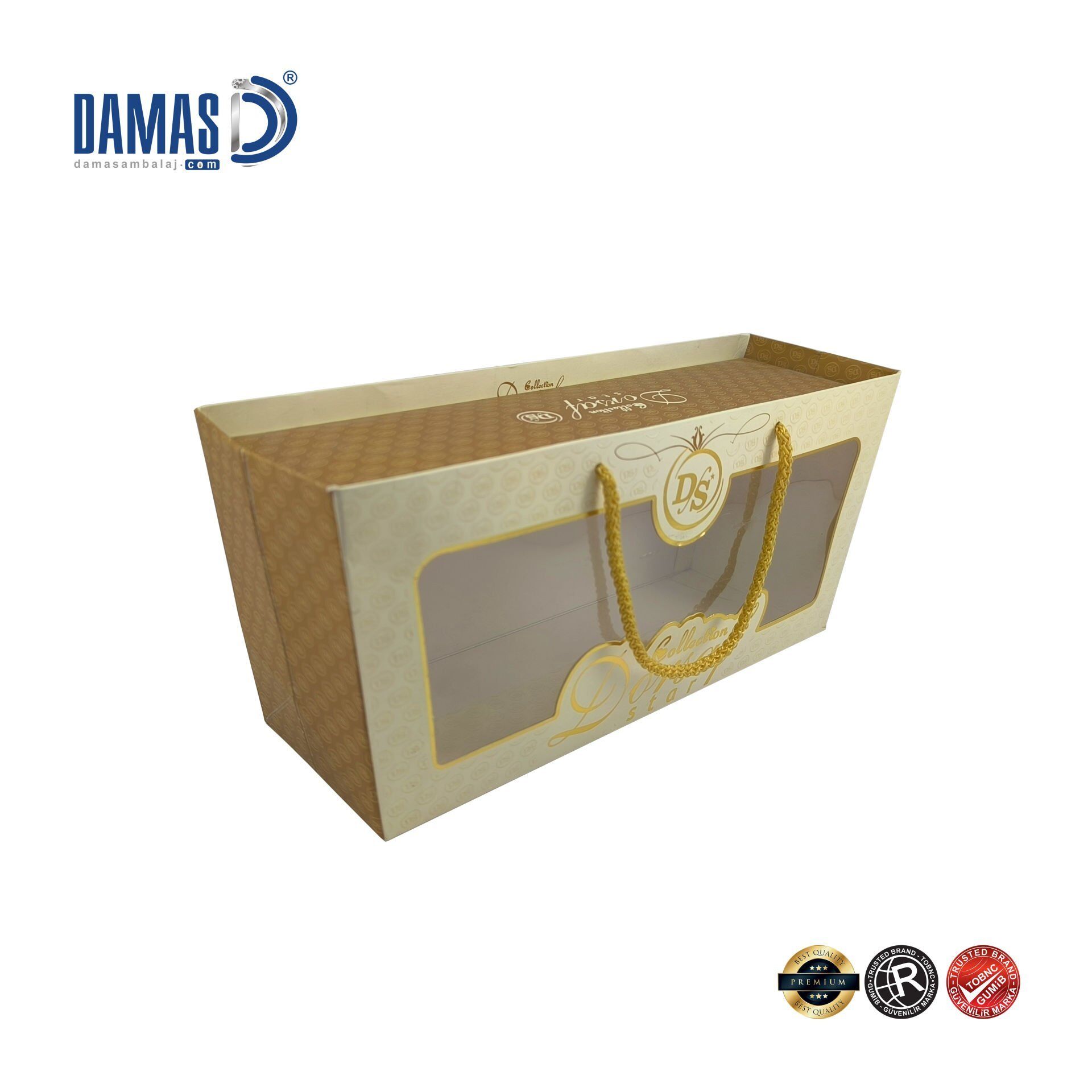 Karton Çanta Çekmeceli Pencereli Kutu 31.9x13x9.5 cm - 1.000 adet