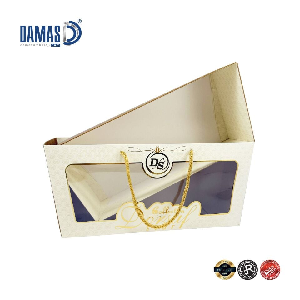 Karton Çanta Çekmeceli Pencereli Kutu 32x21x8 cm - 3.000 adet