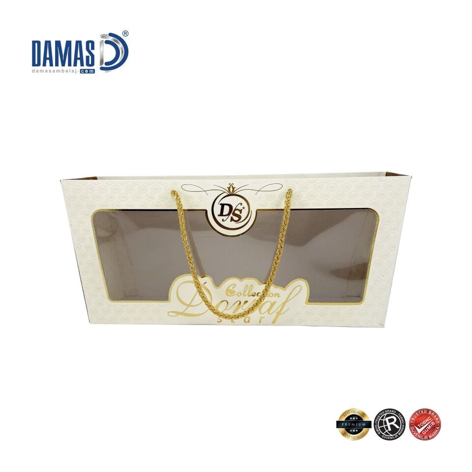 Karton Çanta Çekmeceli Pencereli Kutu 32x21x8 cm - 5.000 adet