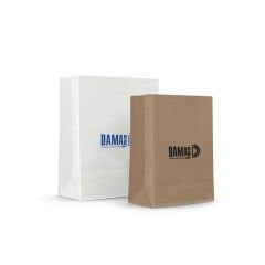 Sapsız Kağıt Poşet / Çanta Beyaz Kraft Sapsız Poşet - 32x20x33 cm - Tek Renk - 1000 Adet