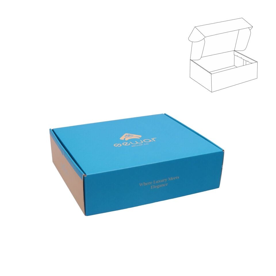 E-Ticaret Kargo Kutuları EKK-002 Tek Yön Baskılı - 1.000 adet  - 25.5x24.5x8.5cm