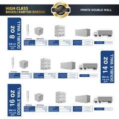 Double Kraft Cup Printed Cmyk - 14 oz - White - 100,000 pieces