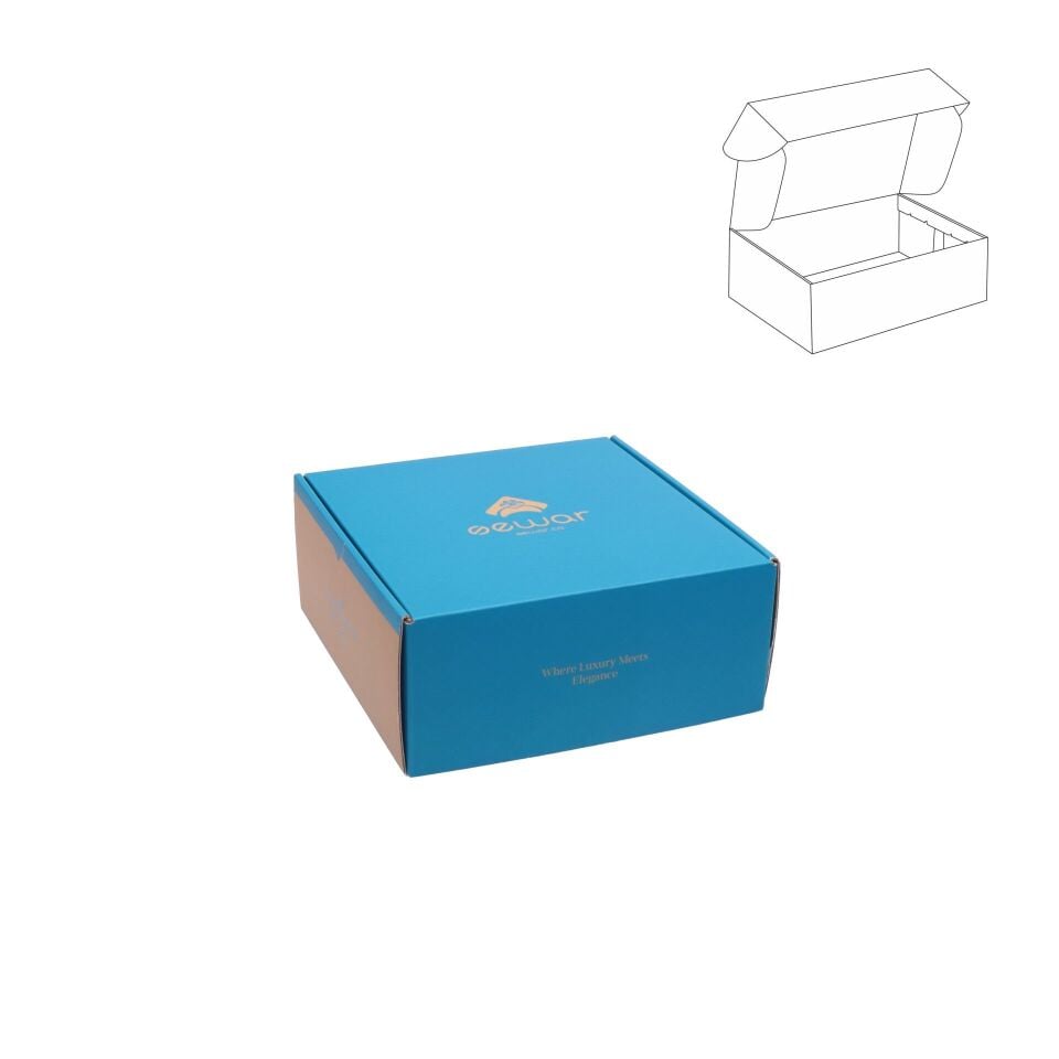 E-Ticaret Kargo Kutuları EKK-002 Çift Yön Baskılı (LAKLI) - 3.000 adet - 25.5x24.5x8.5cm