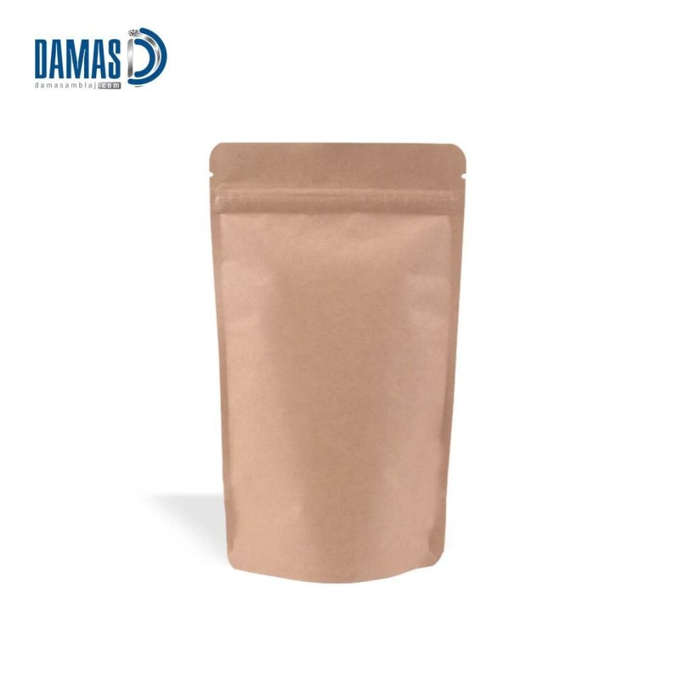 Kraft Alüminyum Kilitli Doypack (Baskısız) 3.000 adet  - 8,5x14 cm - 50gr