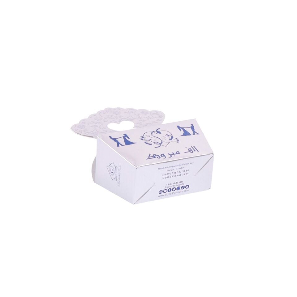 Pencereli Lüks Karton Şeker ve Karton Kutu 3.000 adet - 13,5x6x6 cm - Mat Selefon + Altın Yaldız