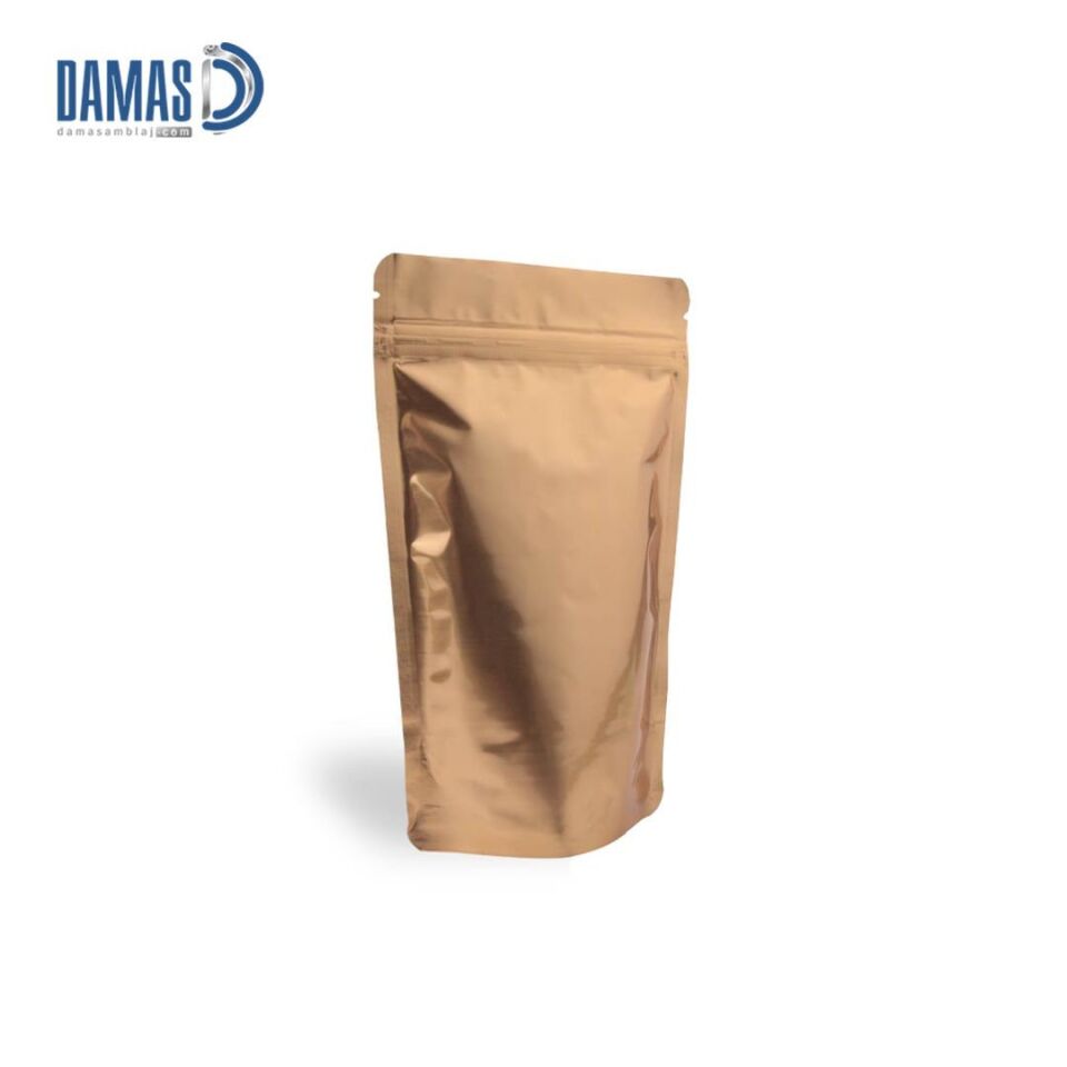 Parlak Siyah - Gold Alüminyum Doypack (Baskısız) 3.000 adet  - 8,5x14 cm - 50gr