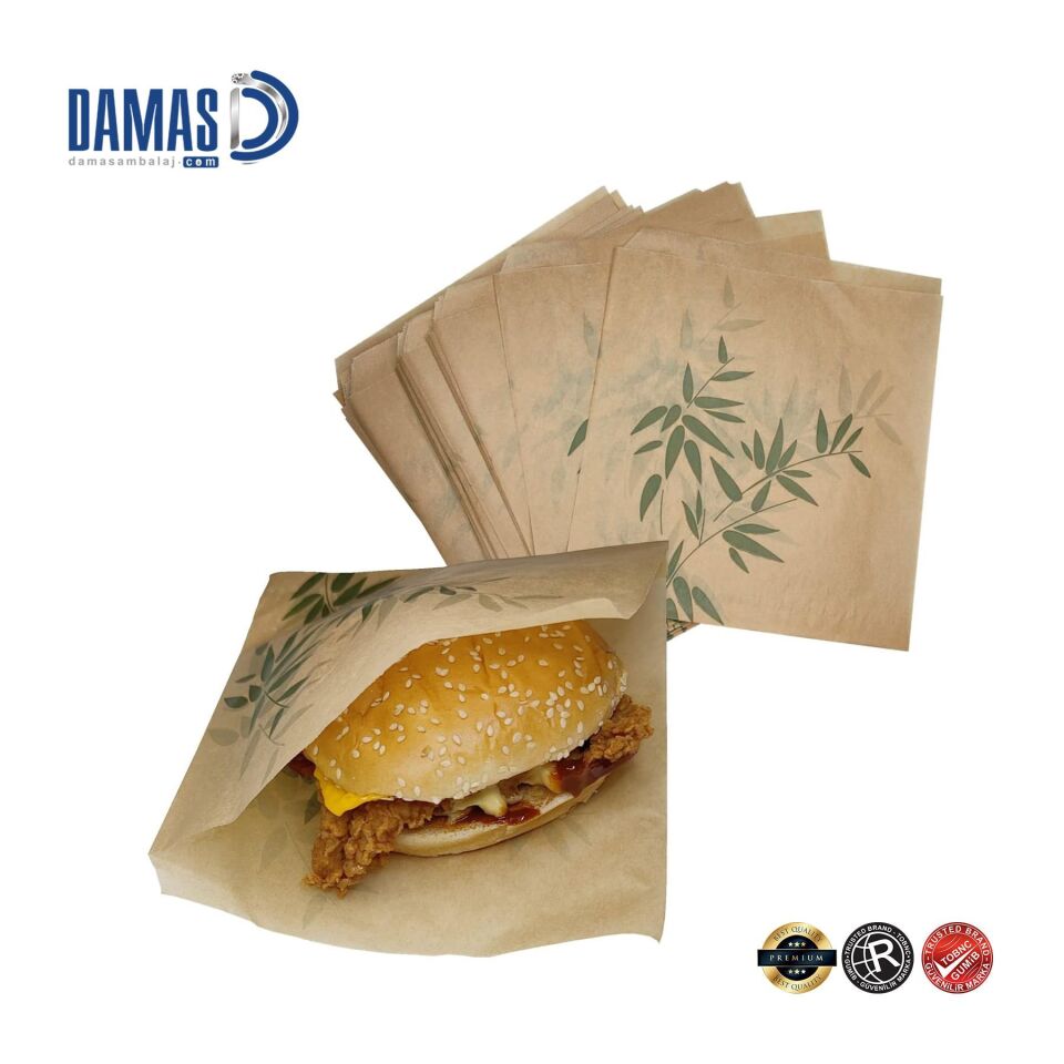 Hamburger Kesesi İki Renk - Beyaz Yağlı - 15x16 cm - 500 kg