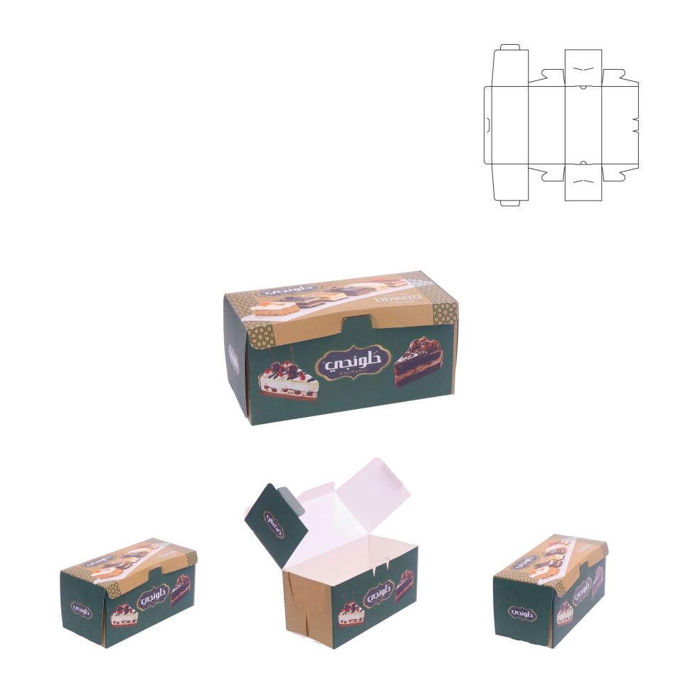 Pasta Kutusu DMPK-003 (Baskılı) 1.000 adet  - 25.4x12x12 cm - İç Selefonlu