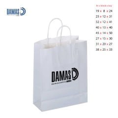 اكياس ورقية أبيض مطبوع