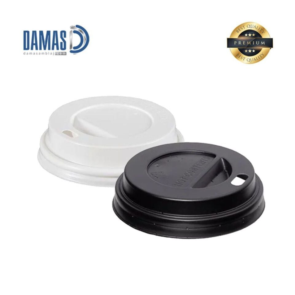 Karton Bardak Kapağı (Plastik) Siyah - 5.000 adet - 14-16 OZ