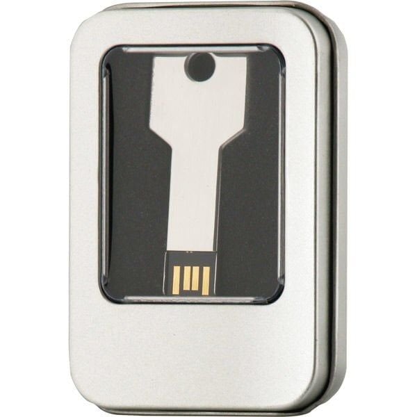 Anahtar Metal USB Bellek 16GB 32GB Siyah - Çift Yön Lazer Baskı  - 500 adet - 16GB Kapasite
