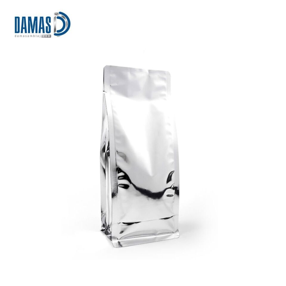 Parlak Renkli Metalize Flat Bottom (Baskısız) 11,5x20x8 cm - 250gr - 1.000 adet - Kahverengi