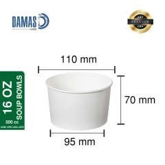 White cardboard soup bowl
