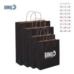 Black printed paper bags