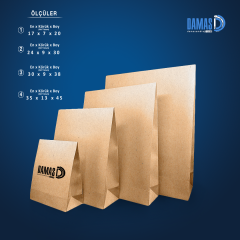 Tek Yön Baskılı Kraft Hediye Paketi 500 Adet - 35x13x45 cm