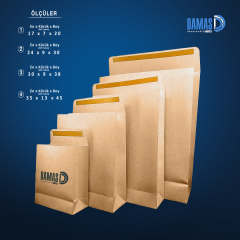 Tek Yön Baskılı Kraft Hediye Paketi 500 Adet - 35x13x45 cm